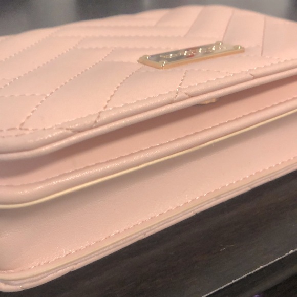 EUC [bebe] Sophia Small Crossbody Bag in Baby Pink w/ Gold/Pink Chain - Picture 11 of 11